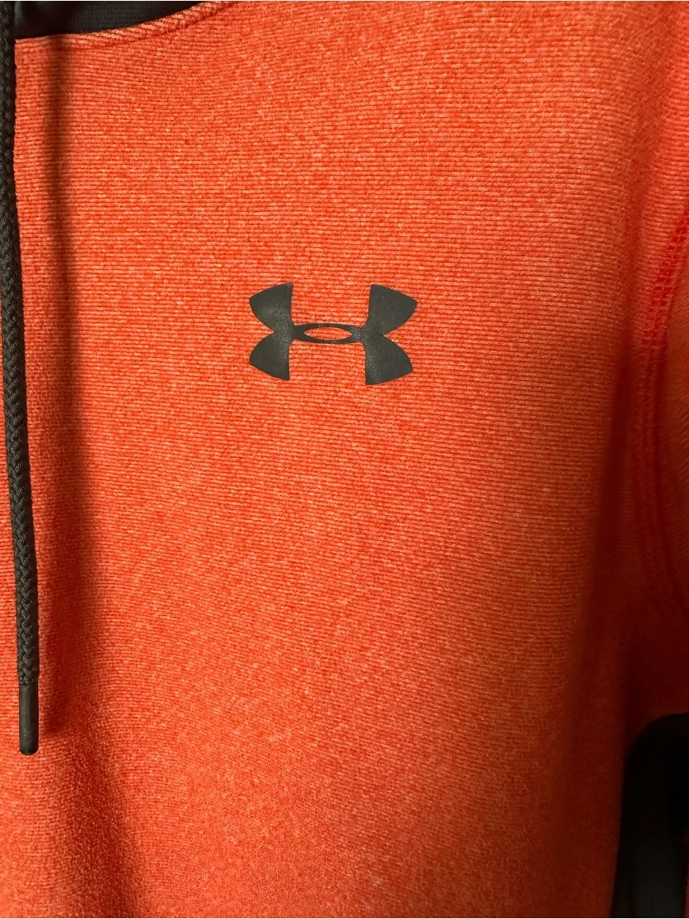 Under Armour Men’s Orange and Black Zip-Up Hoodie